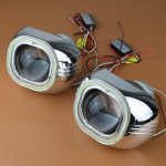 Биксеноновые линзы Am-Light Q5 (Koito) для оптики с цоколем H4, ангельские глазки COB